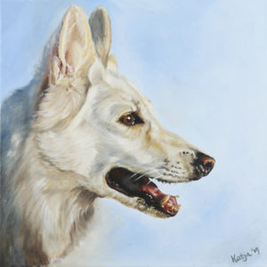 Schilderij van mijn hond