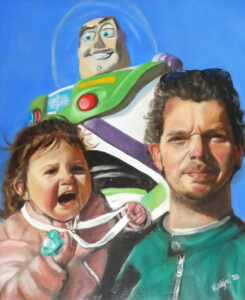 Schilderij vader dochter