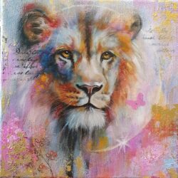 Spirit animal 'Leeuw' 20x20cm