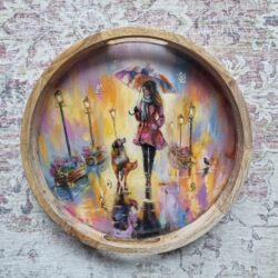 Kunstwerk 'Walking Home' 32x32 cm