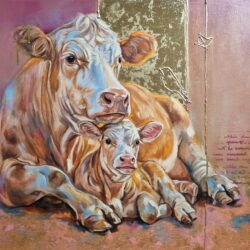 Kunstwerk 'Under her Watch' 80x60cm