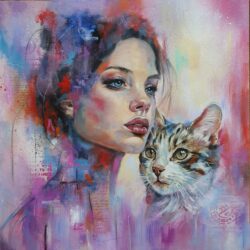 Kunstwerk 'Soul Connection' 30x30cm