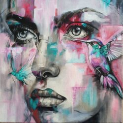 Kunstwerk 'Intimate Wonder' 30x30cm