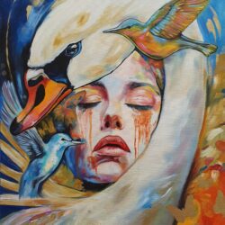 Kunstwerk 'Wings of Comfort' 50x60cm